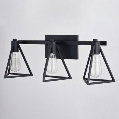 3 Light Vanity Matte Black
