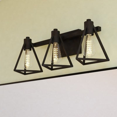 3 Light Vanity Matte Black