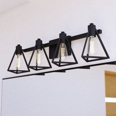 4 Light Vanity Matte Black