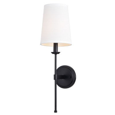 6-in. 1 Light Wall Light Matte Black by Vaxcel International