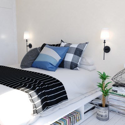 6-in. 1 Light Wall Light Matte Black