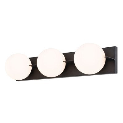 3 Light Vanity Light Matte Black by Vaxcel International