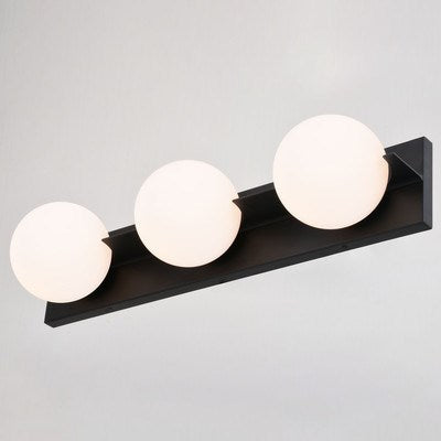 3 Light Vanity Light Matte Black
