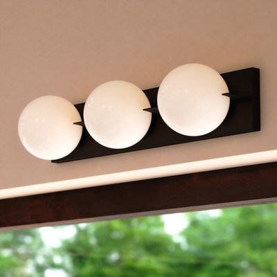3 Light Vanity Light Matte Black