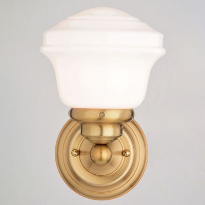 1 Light Wall Light Natural Brass