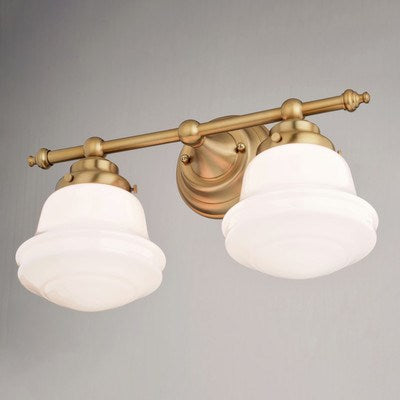 2 Light Vanity Natural Brass