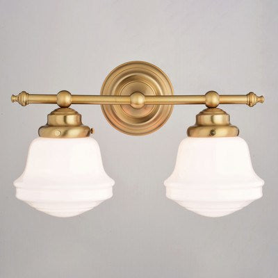 2 Light Vanity Natural Brass