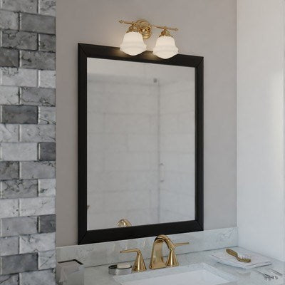 2 Light Vanity Natural Brass