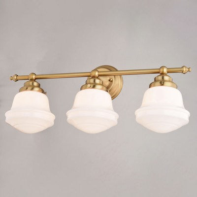 3 Light Vanity Natural Brass