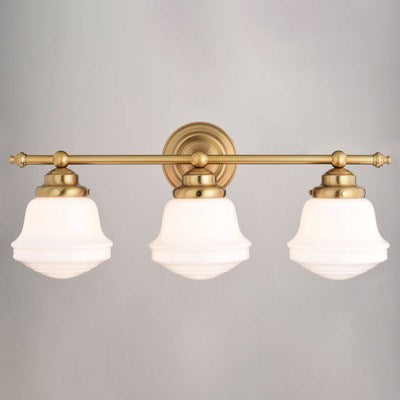 3 Light Vanity Natural Brass