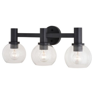3 Light Vanity Matte Black by Vaxcel International