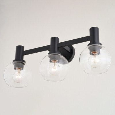 3 Light Vanity Matte Black