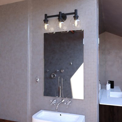 3 Light Vanity Matte Black