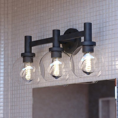 3 Light Vanity Matte Black