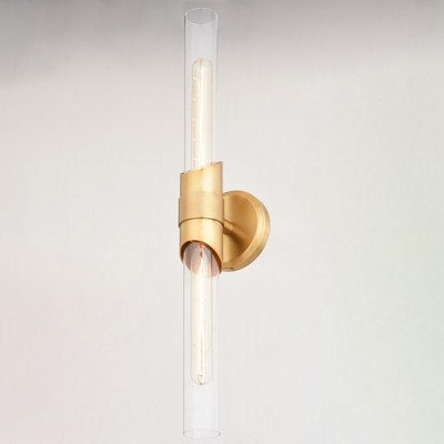 24.5-in. 2 Light Wall Light Natural Brass