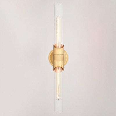 24.5-in. 2 Light Wall Light Natural Brass