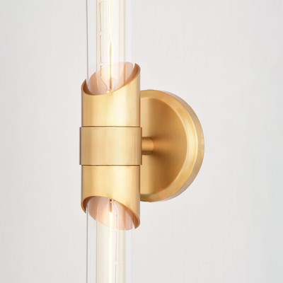 24.5-in. 2 Light Wall Light Natural Brass