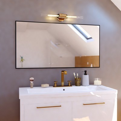 24.5-in. 2 Light Wall Light Natural Brass
