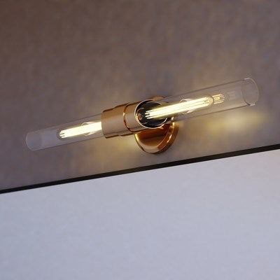 24.5-in. 2 Light Wall Light Natural Brass
