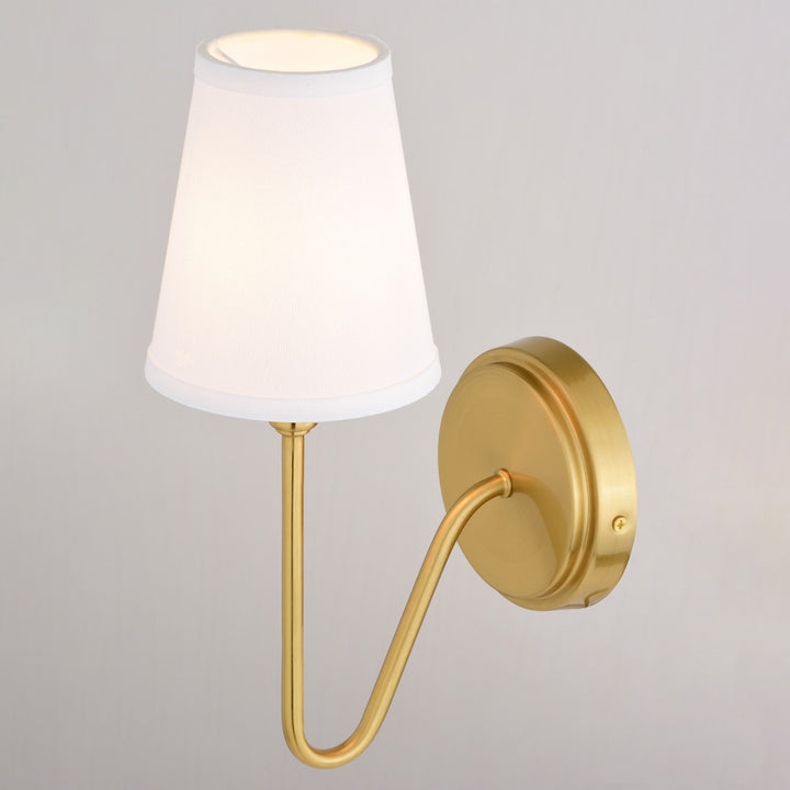 1 Light Wall Light Muted Brass