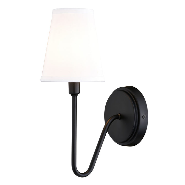 1 Light Wall Light Matte Black by Vaxcel International