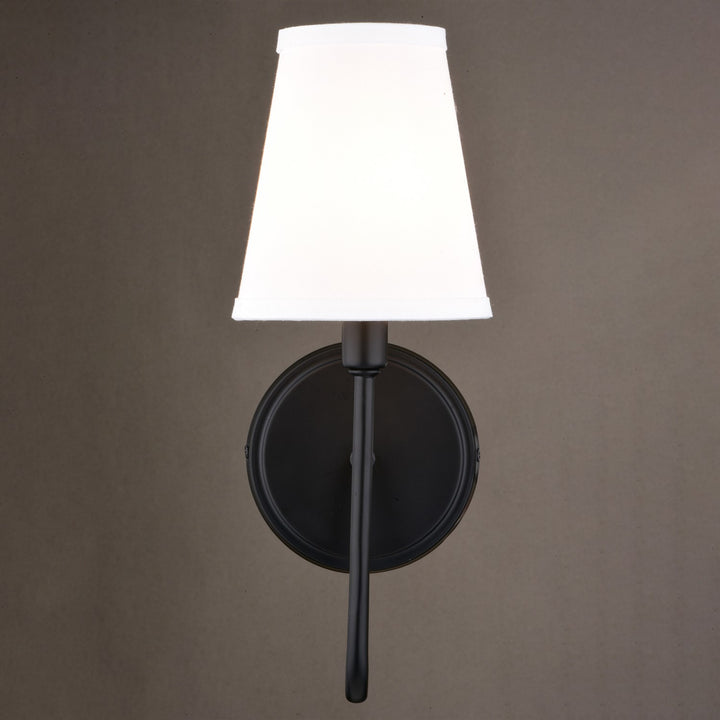 1 Light Wall Light Matte Black