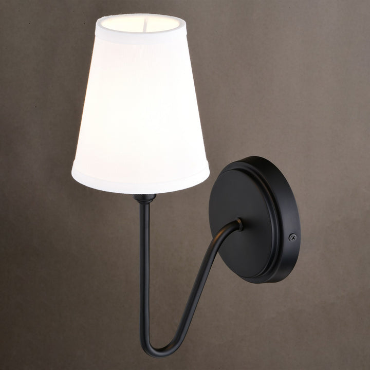 1 Light Wall Light Matte Black
