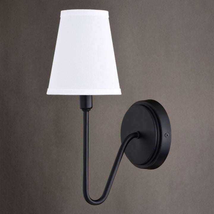 1 Light Wall Light Matte Black