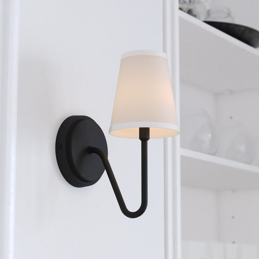 1 Light Wall Light Matte Black