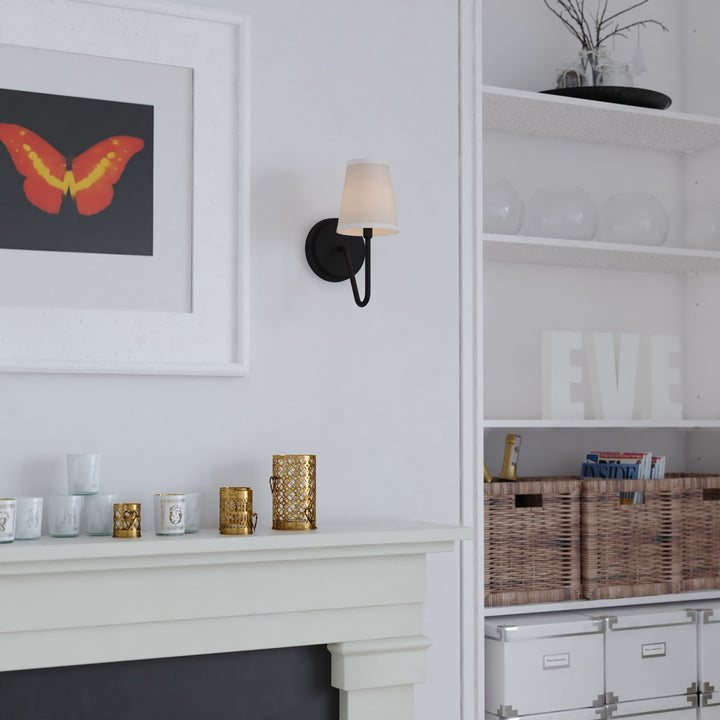 1 Light Wall Light Matte Black