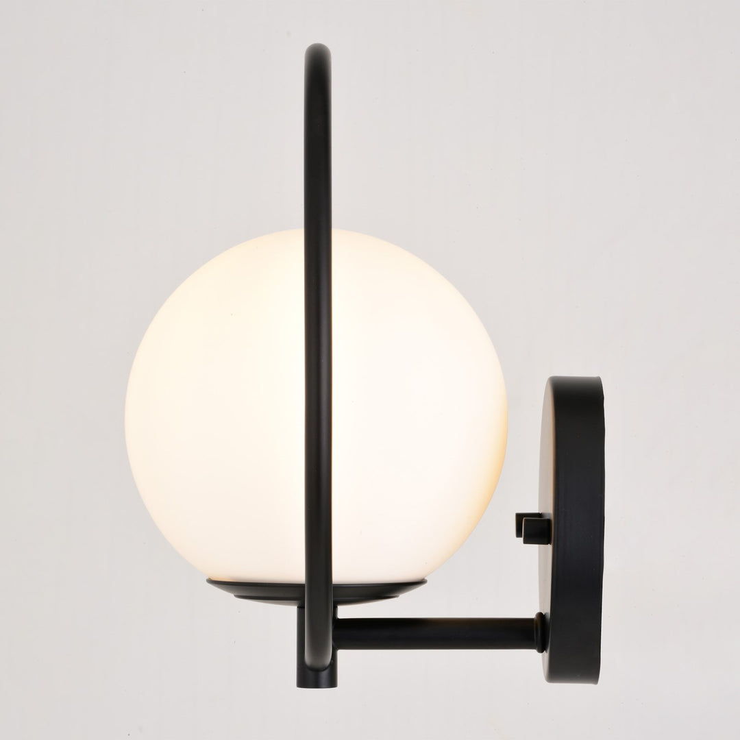 9.75-in. H 1 Light Wall Light Matte Black