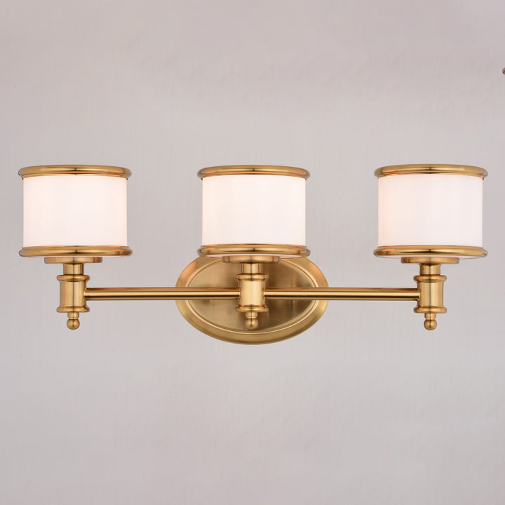 22-in. W 3 Light Vanity Natural Brass