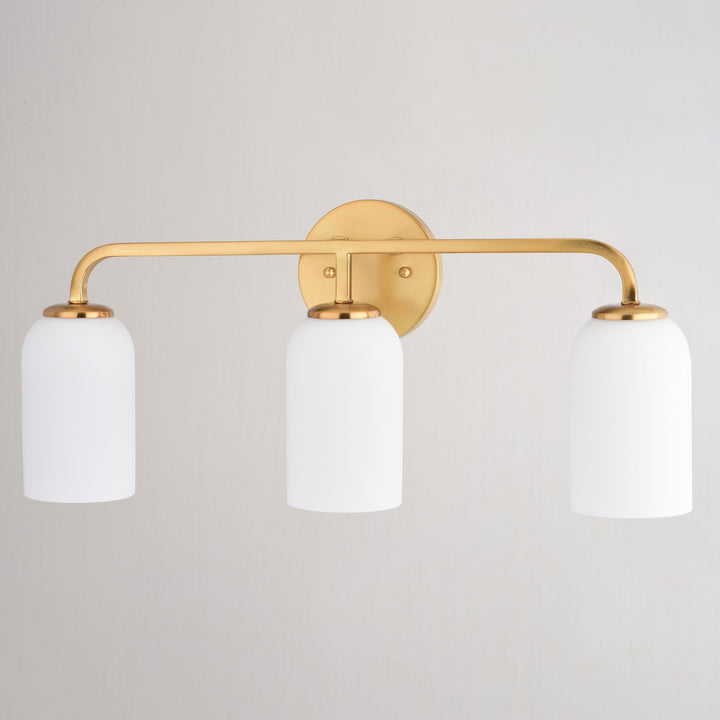 23-in. W 3 Light Vanity Natural Brass