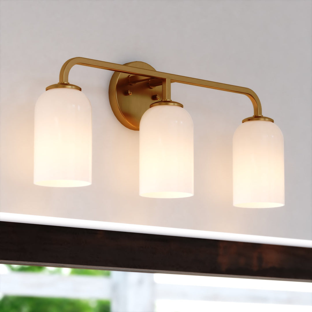 23-in. W 3 Light Vanity Natural Brass
