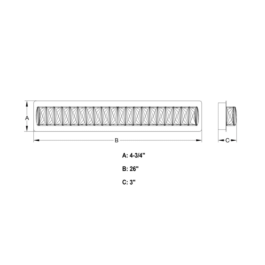 26-in. W LED Vanity Chrome