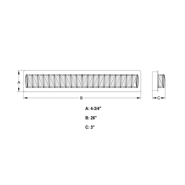 26-in. W LED Vanity Chrome
