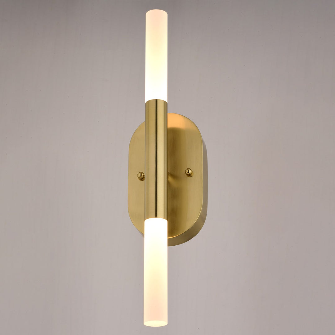18-in. 2 Light LED Wall Light Satin Brass