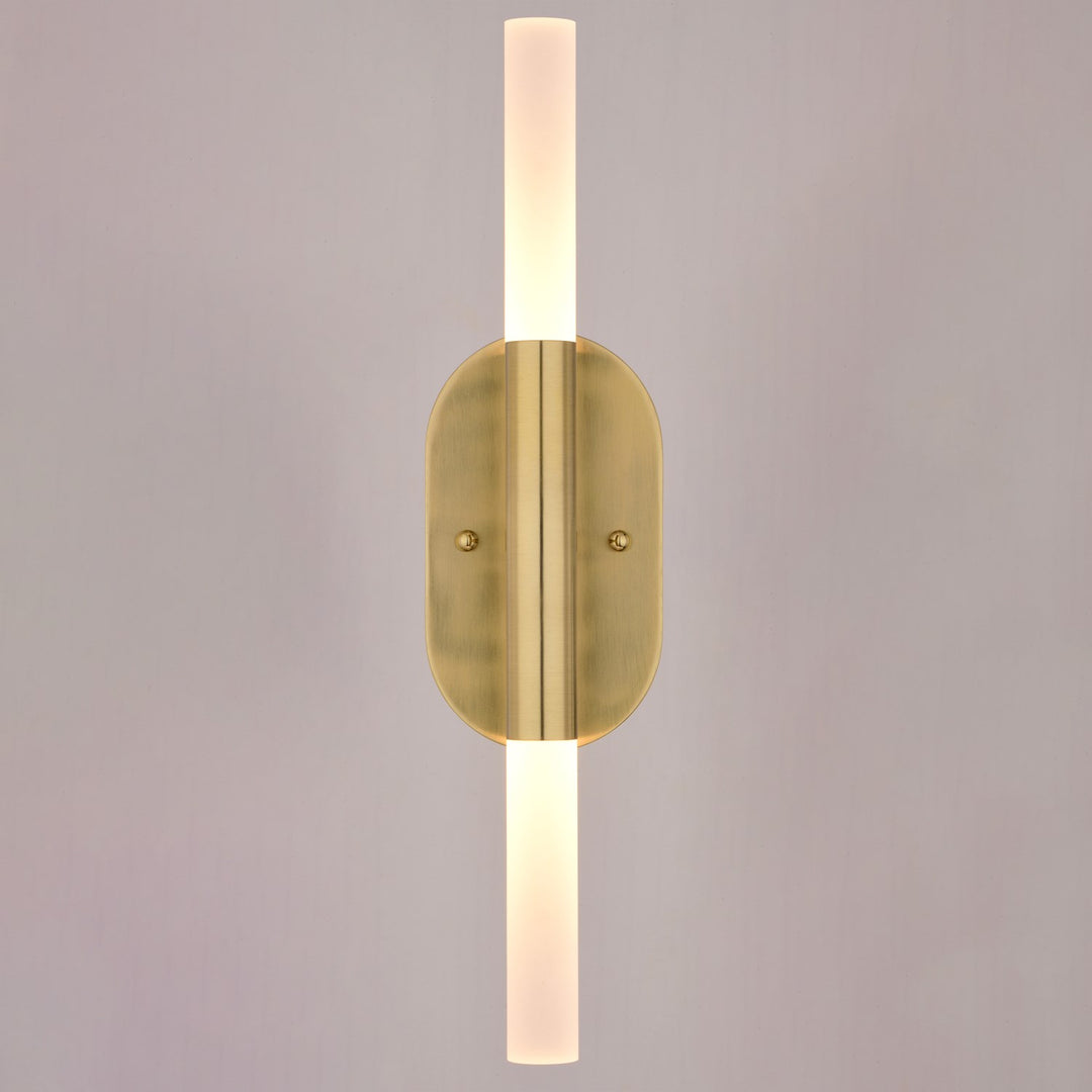 18-in. 2 Light LED Wall Light Satin Brass