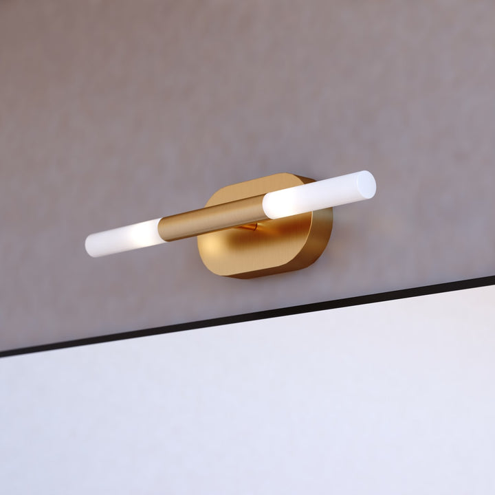 18-in. 2 Light LED Wall Light Satin Brass
