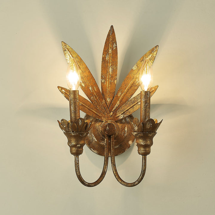 Hg 2 Light Wall Sconce In Heirloom Gold