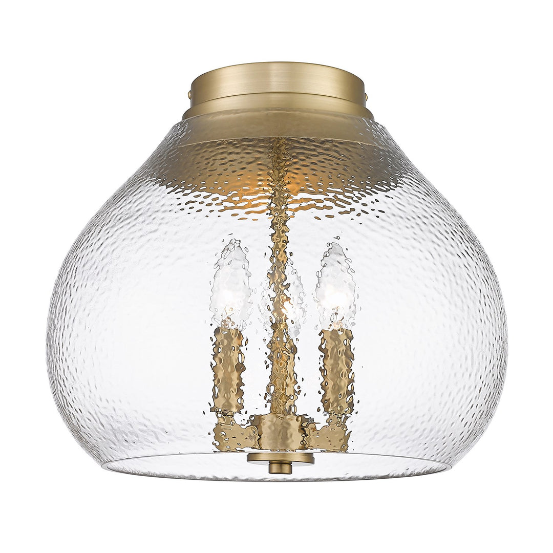 Bcb 3 Light Flush Mount In Brushed Champagne Bronze by Golden