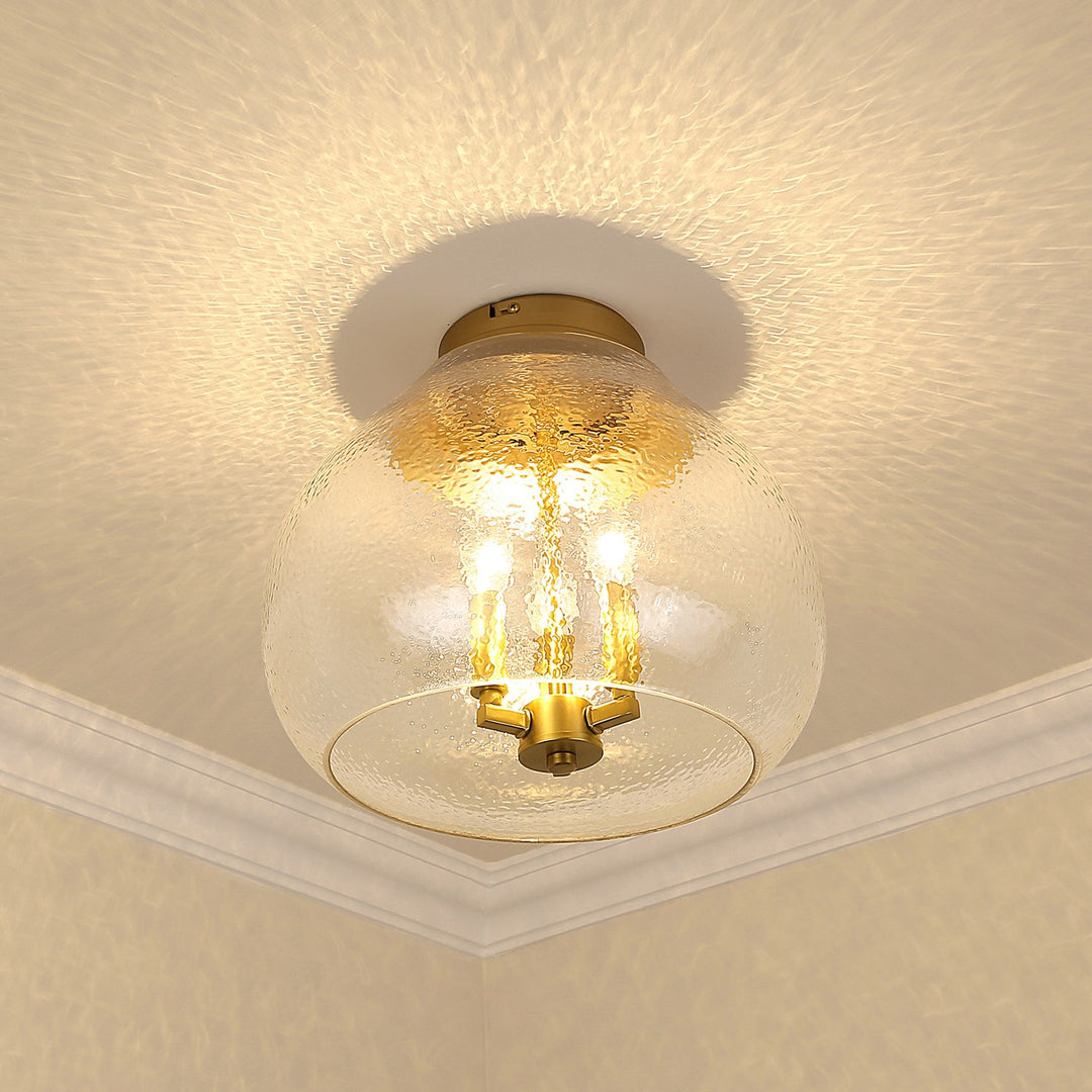 Bcb 3 Light Flush Mount In Brushed Champagne Bronze