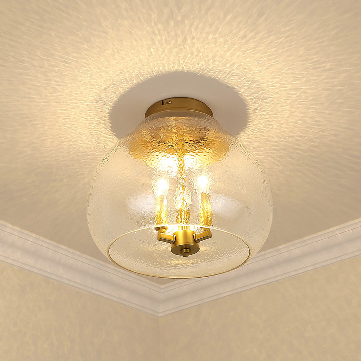 Bcb 3 Light Flush Mount In Brushed Champagne Bronze