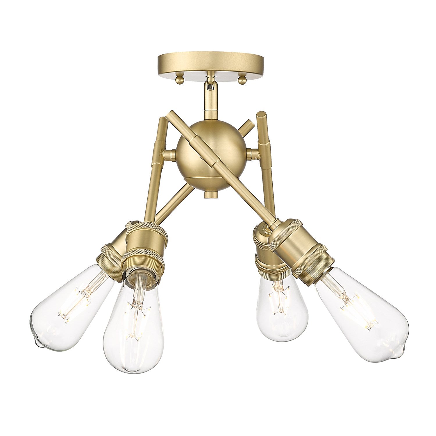 Bcb Semi-Flush In Brushed Champagne Bronze