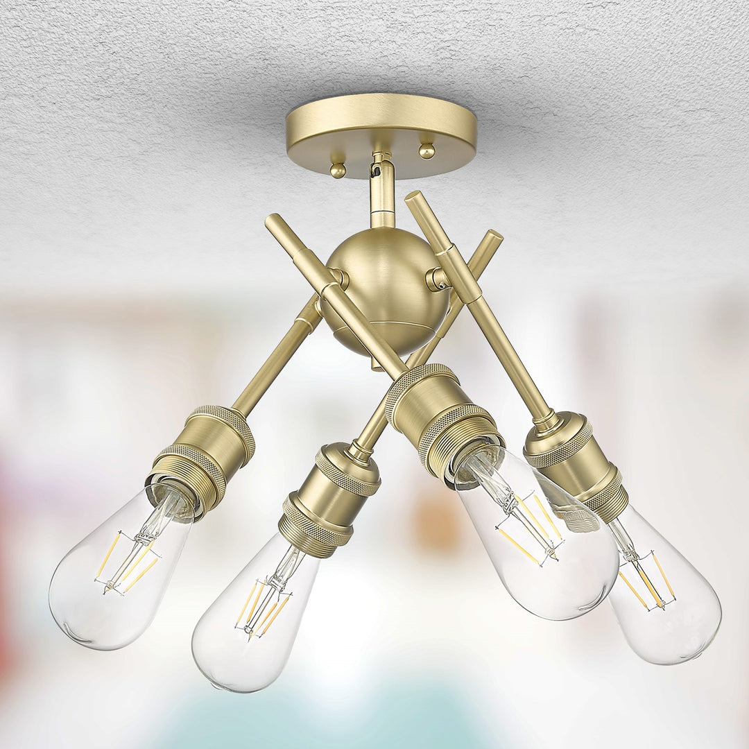 Bcb Semi-Flush In Brushed Champagne Bronze