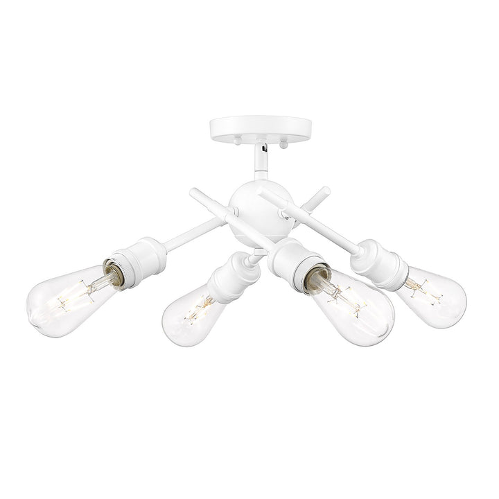 Wht Semi-Flush In Matte White