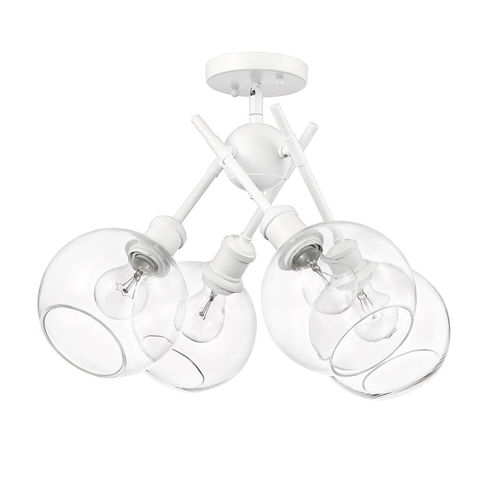 Wht Semi-Flush In Matte White