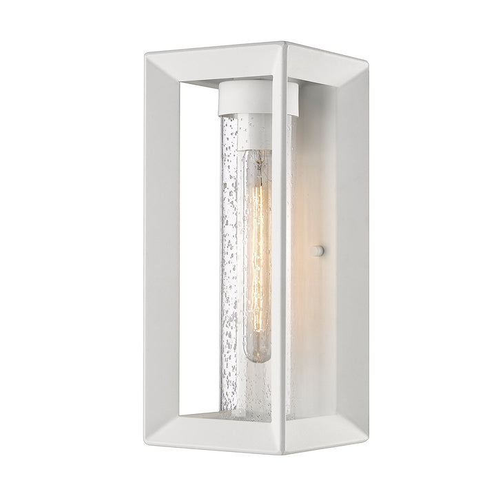 Nwt Wall Sconce - Outdoor In Natural White With Seeded Glass Shade by Golden