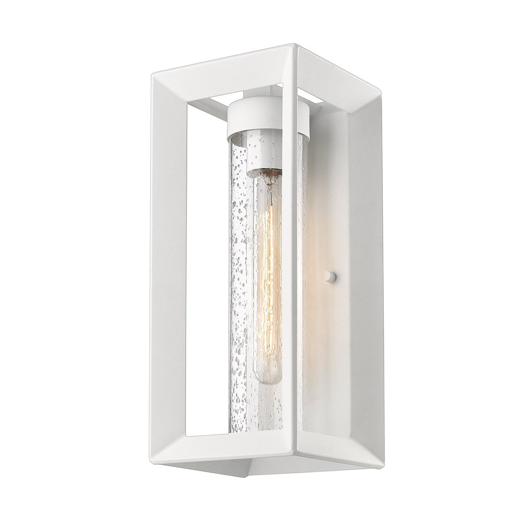 Nwt Wall Sconce - Outdoor In Natural White With Seeded Glass Shade