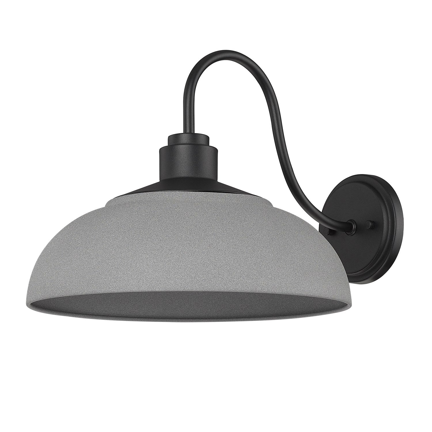 Large Wall Sconce - Outdoor In Natural Black With Natural Gray Shade by Golden